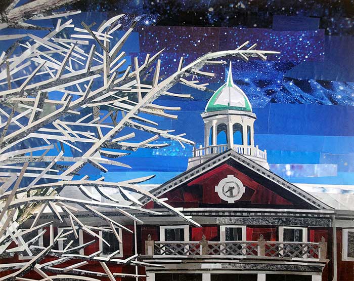 Alamance Winter by collage artist Megan Coyle